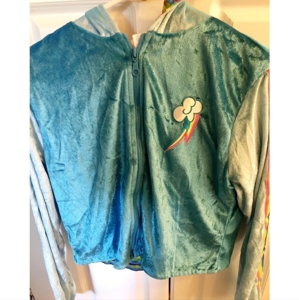 NWT My Little Pony Rainbow Dash Hoodie Adult L/XL Halloween Costume Cosplay New - Picture 8 of 13